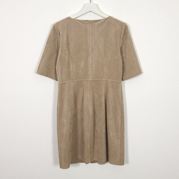 Tan Faux Suede Mini Dress - Picture 7 of 8